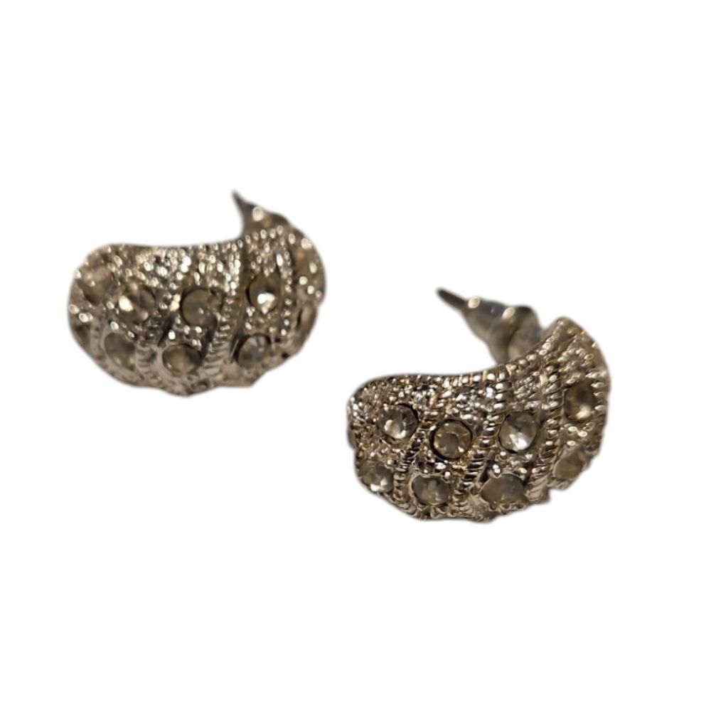 Quality Small Rhinetone Earrings  see measurements